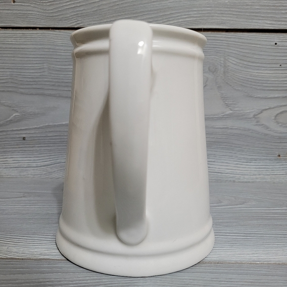 White Ceramic Pitcher Tri-Chef Oven Microwave Dishwasher Safe 6" Tall 4.75" Wide - Picture 5 of 8